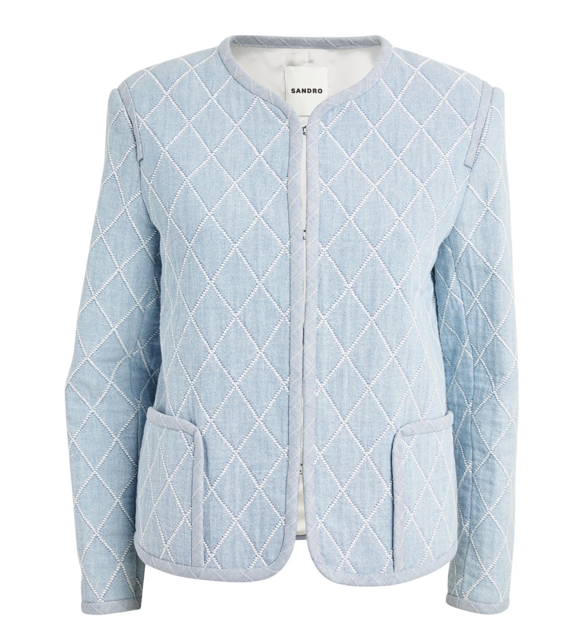 New SANDRO Denim Topstitched Jacket image indicator(2)