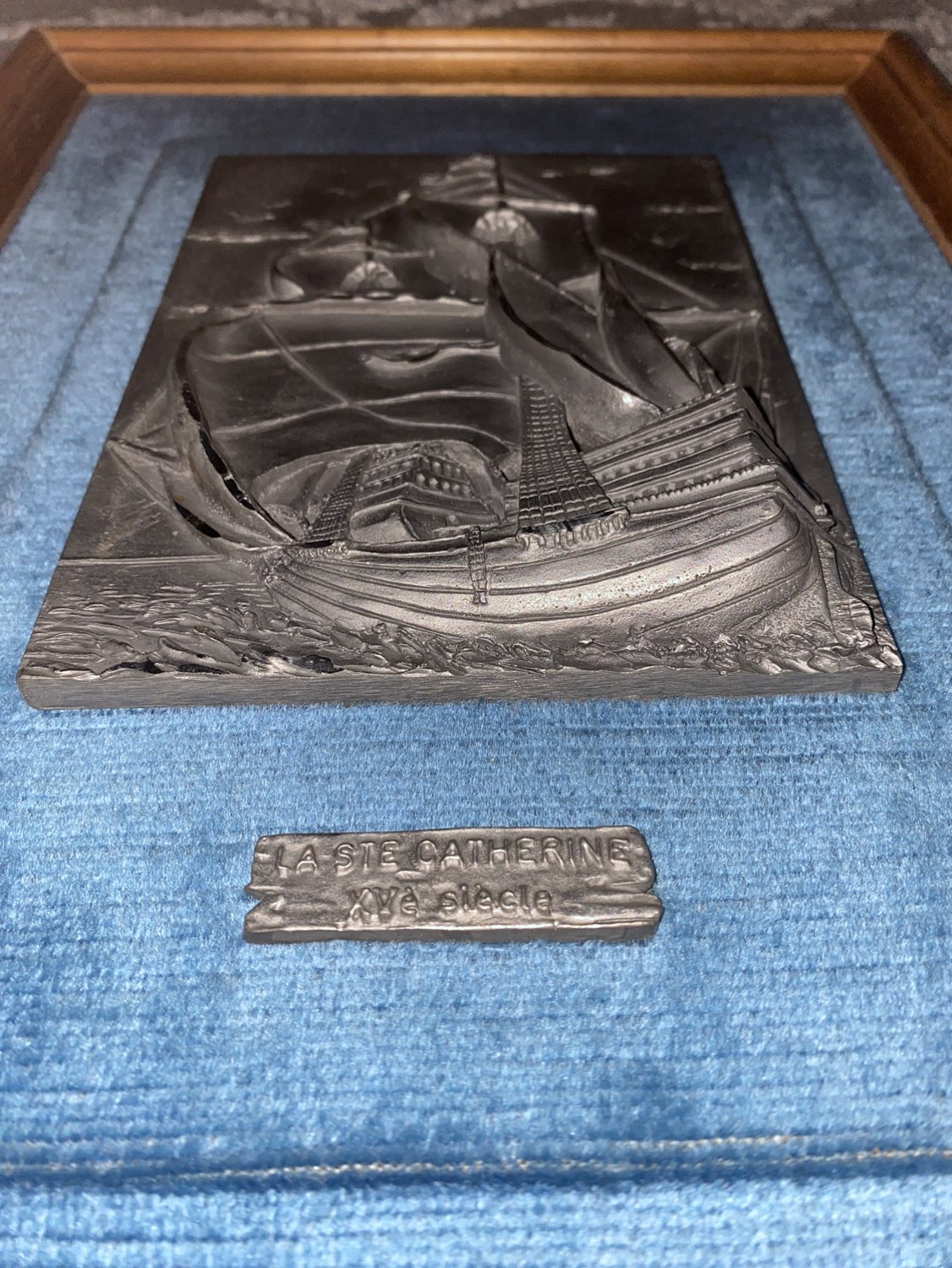 Vintage Pewter Artwork - set of 2 framed ships image indicator(7)