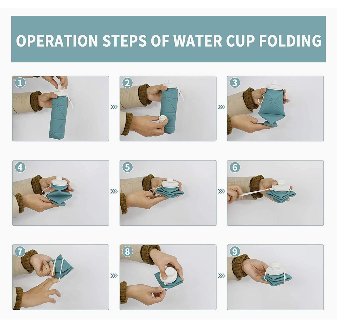 Brand new Collapsible Foldable Water Bottles 🏒 image indicator(3)