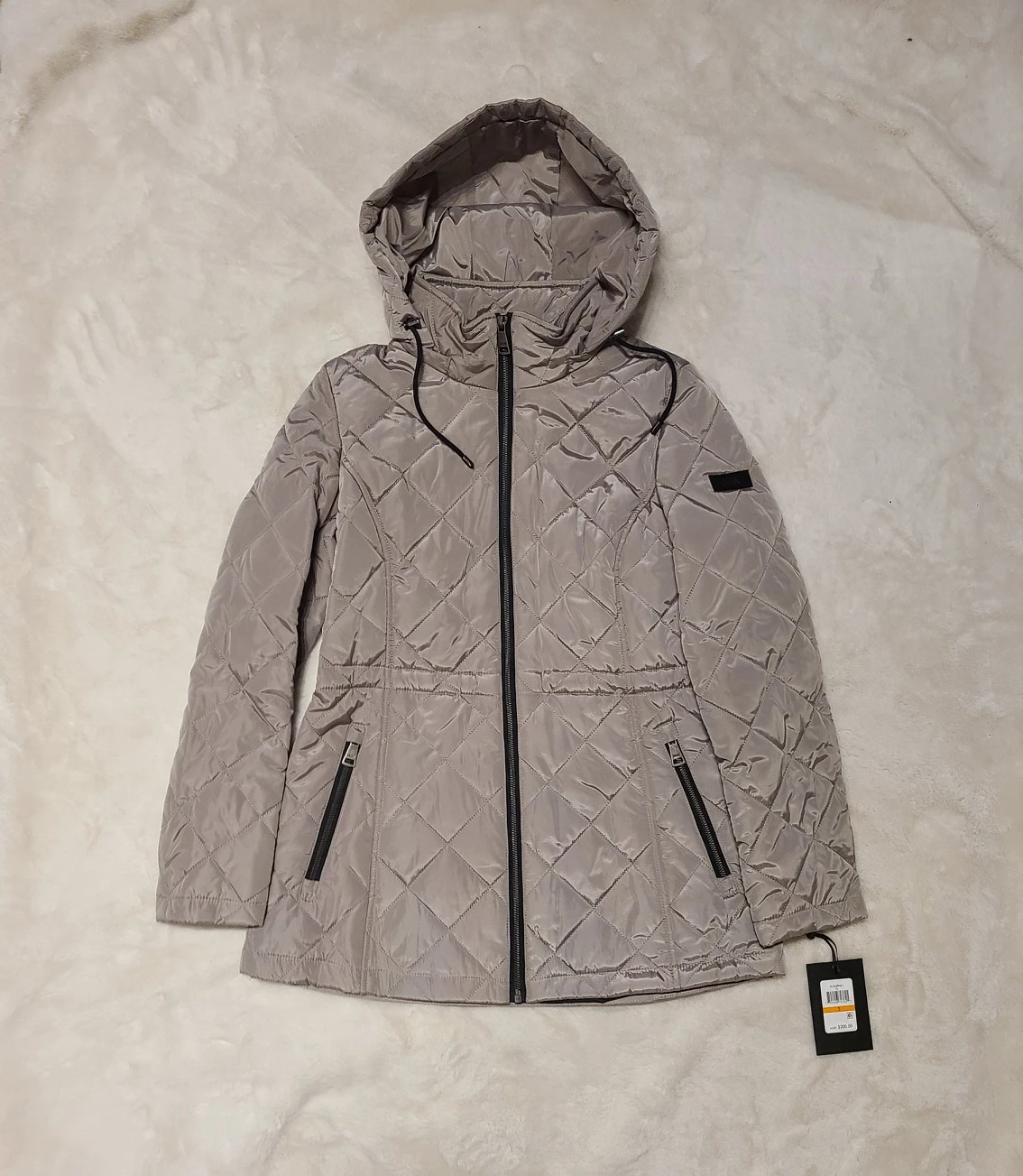 DKNY Quilted Zip-Up Jacket Size Small thumbnail