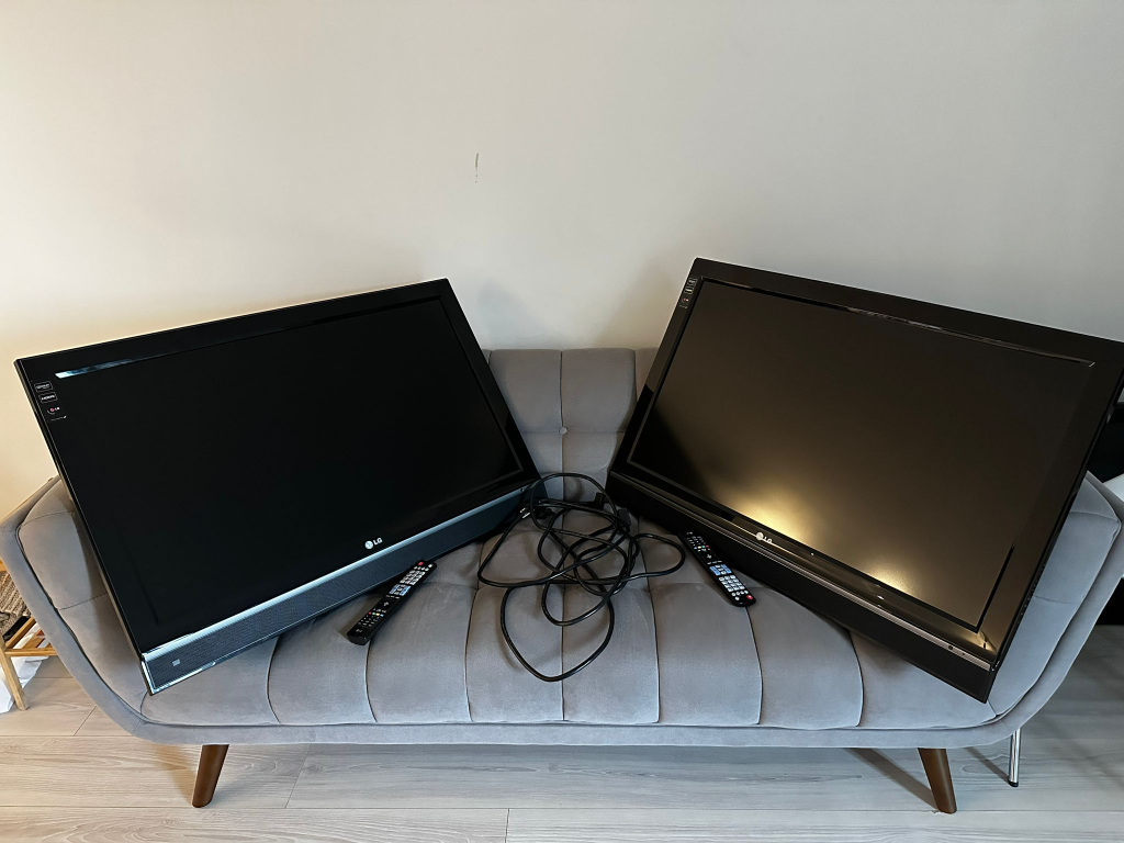 LG 37" LCD TVs – $60 Each – Remote & Cables Included