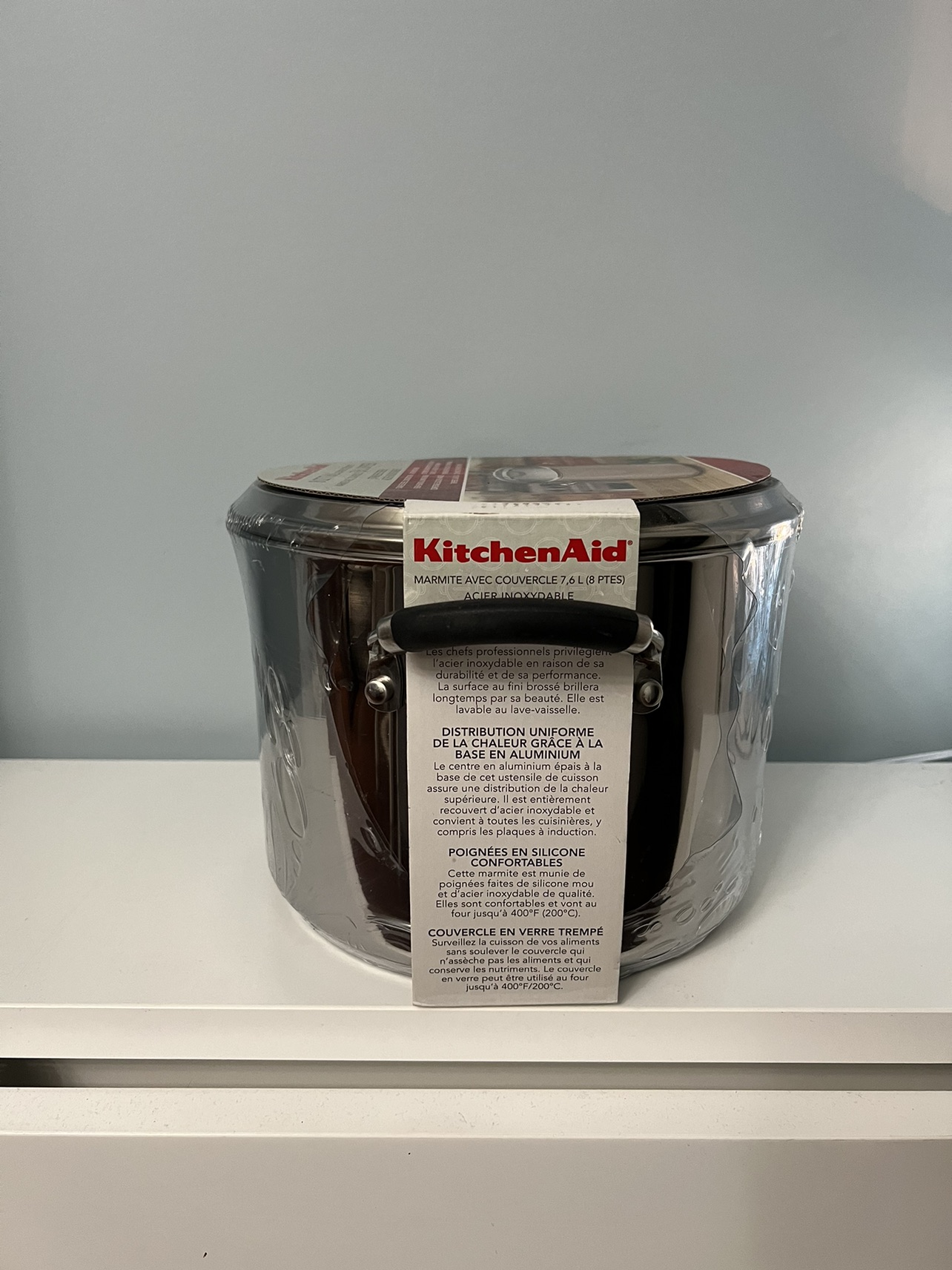 Brand New Sealed Kitchen Aid Cooking Pot 8qt,7.6L - photo 4