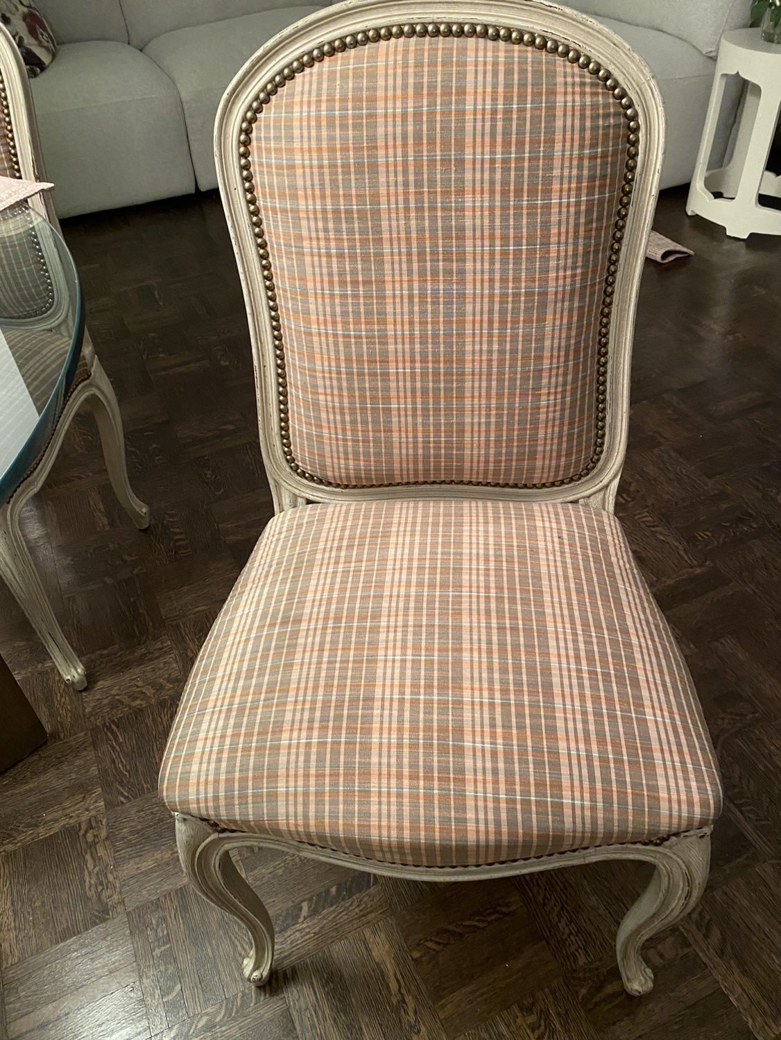 6 designer dining room chairs Louis 1V