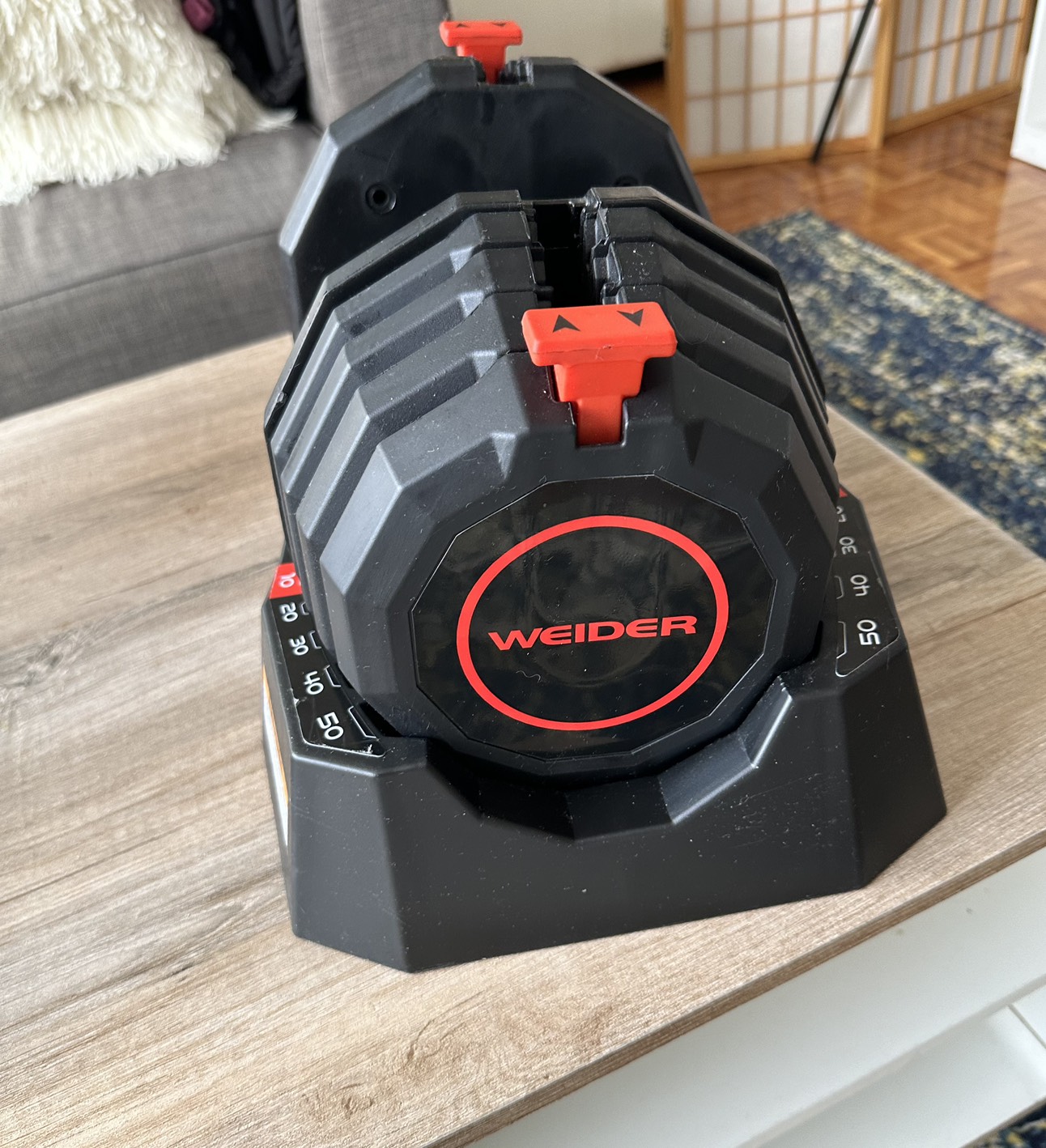 Adjustable 50 Pound Dumbbell Weights