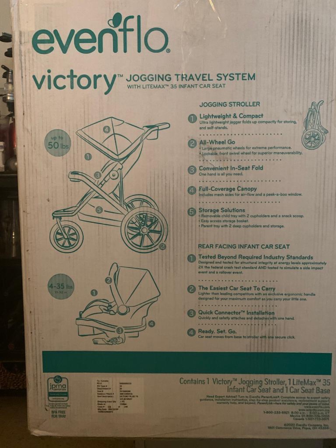 Evenflo Victory Jogging Travel System with Car Seat - photo 2