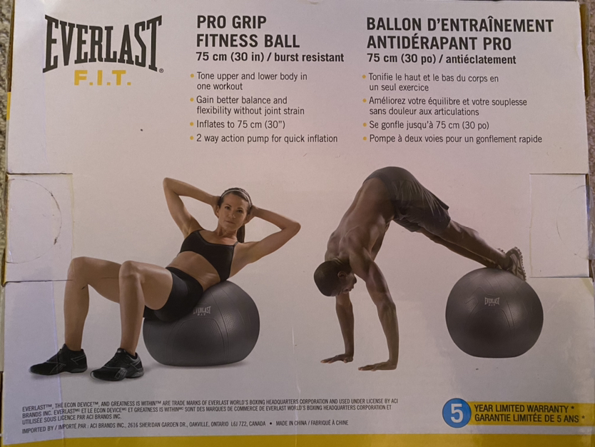 Everlast Pro Grip Resistance Fitness Ball 30” (75cm) NIB image indicator(2)