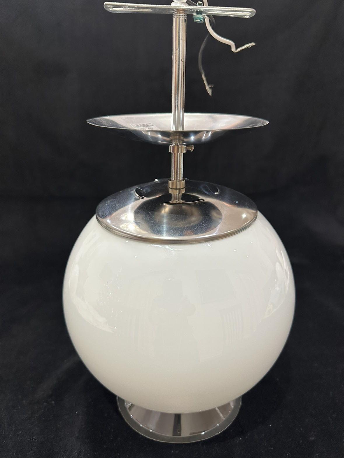#freecycle - 8” White Globe flush mount ceiling light fixture - photo 2