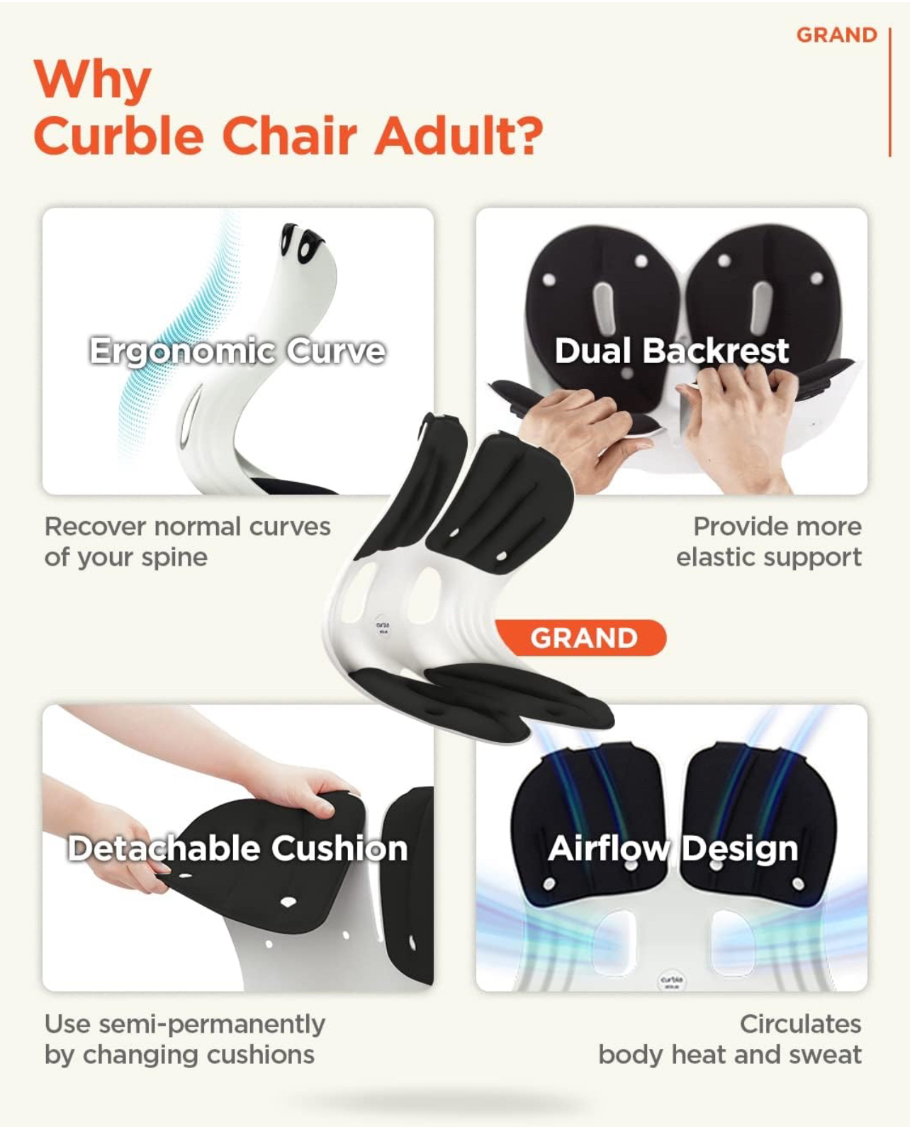 Portable Ergonomic Chair (Posture correction, Back pain relief) - photo 4