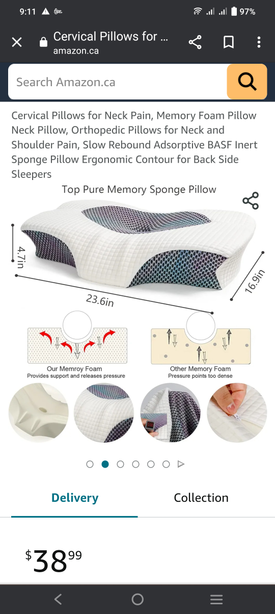 Cervical support pillow - photo 2