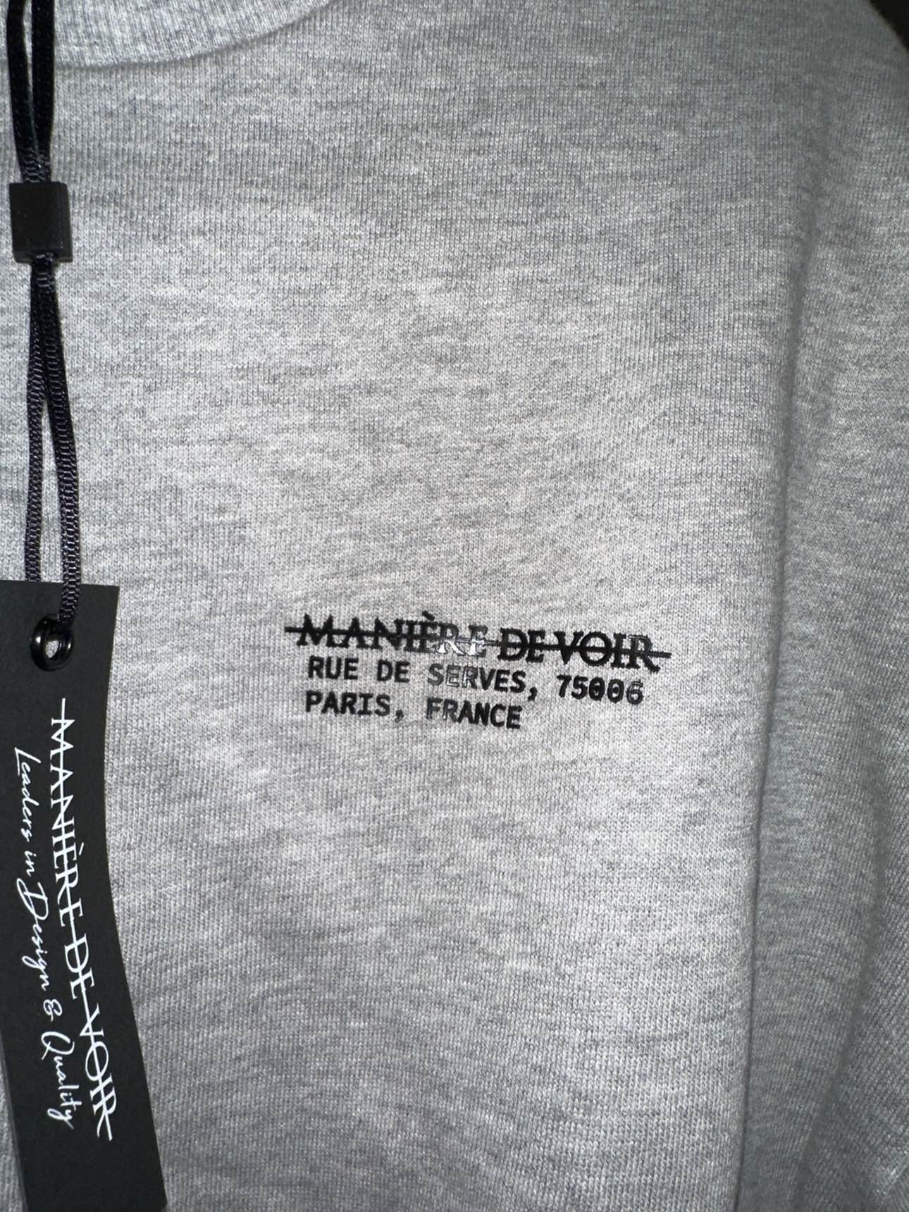 *NEW* Maniere De Voir Grey Marl Crop Sweater (6) - photo 2