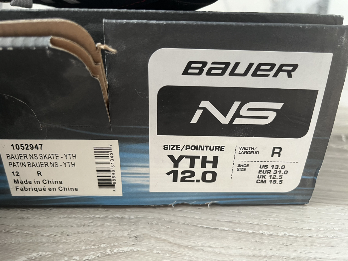 Bauer kids skates size youth 12 image indicator(3)