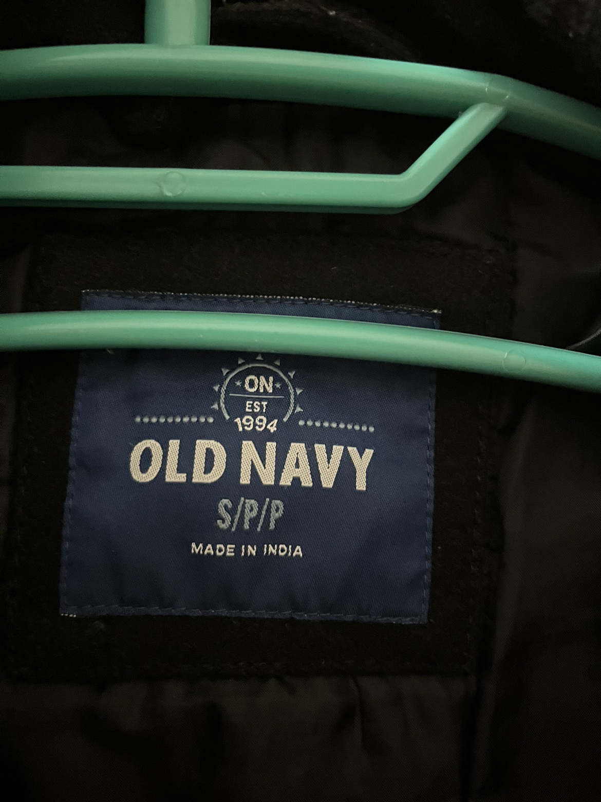 Old navy black zip up coat image indicator(3)