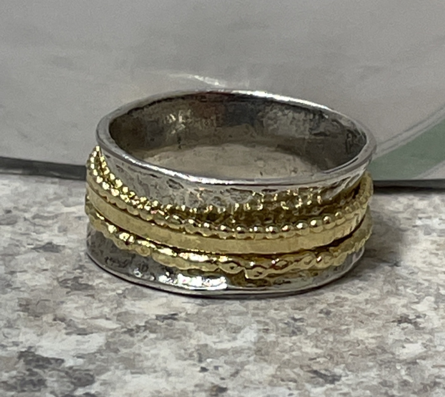 925 sterling silver spinner/meditation ring - photo 2