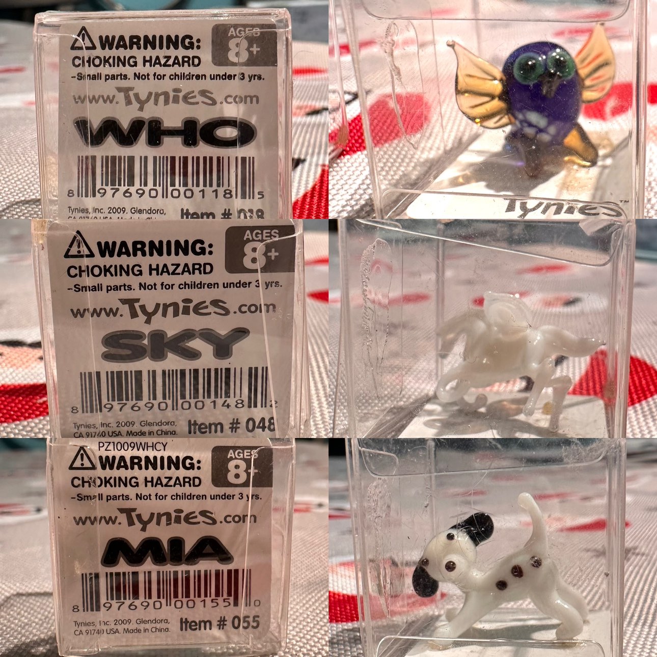 Tynies glass figures