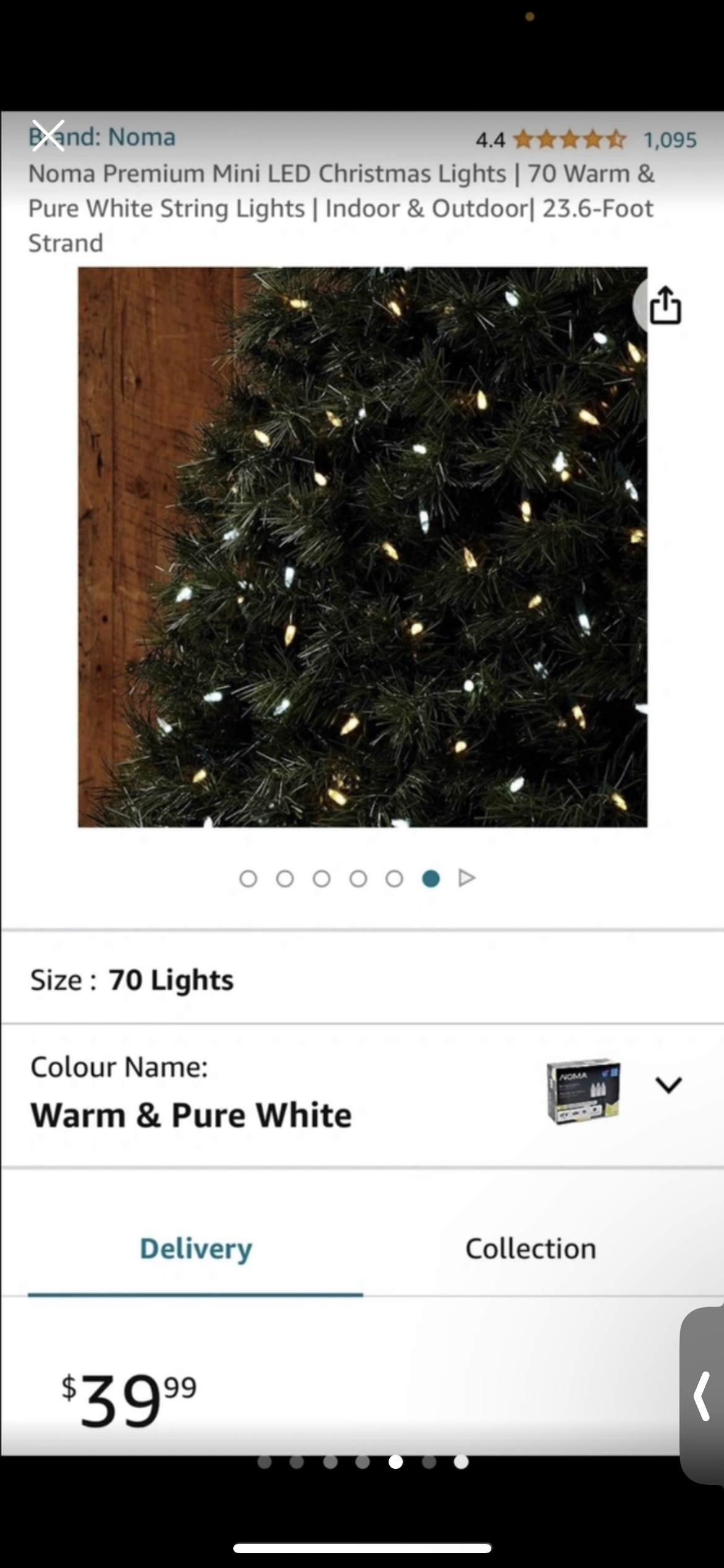 Indoor/Outdoor Lightings Warm/White 7.2meters Christmas Lights image indicator(3)