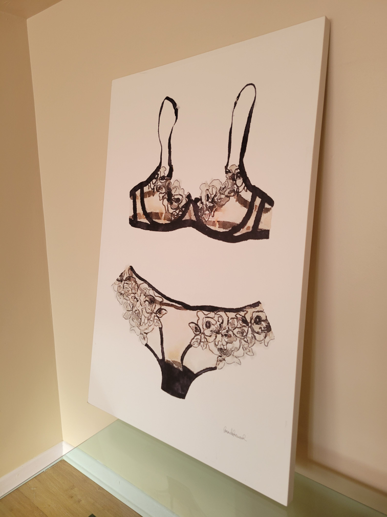 Lingerie "V" Art Print by Amanda Greenwood on Oversized Canvas image indicator(2)