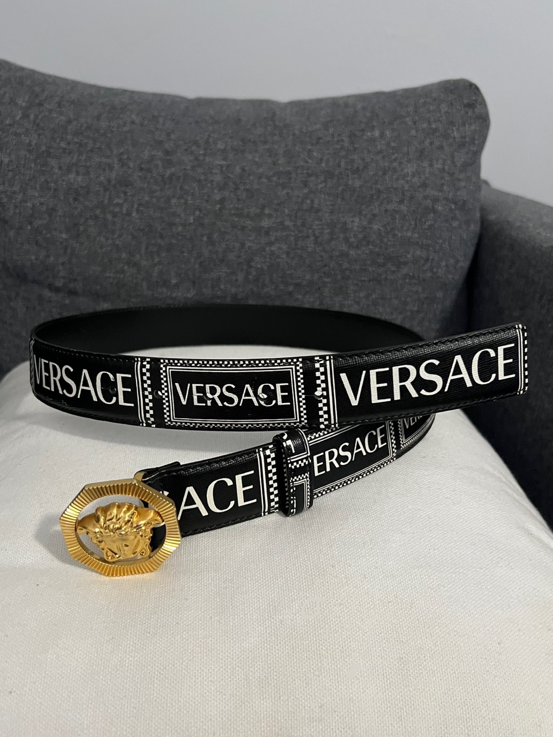 Versace 90s Vintage Logo Belt
