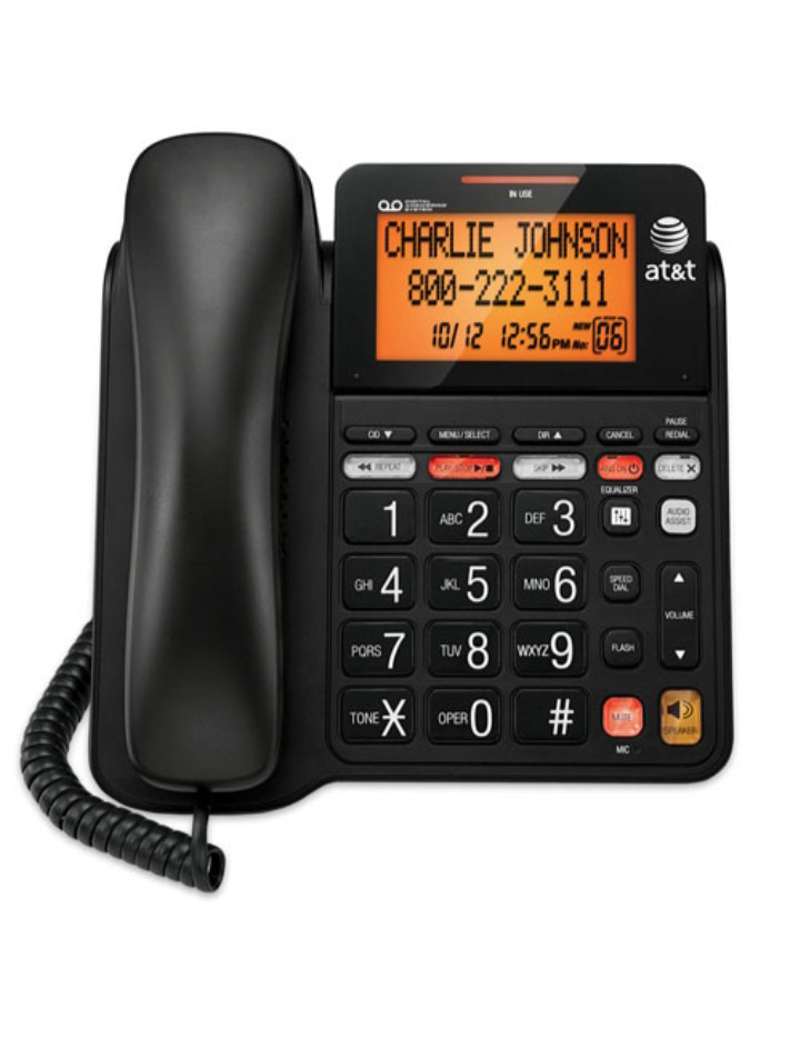 Corded speaker phone with answering system thumbnail