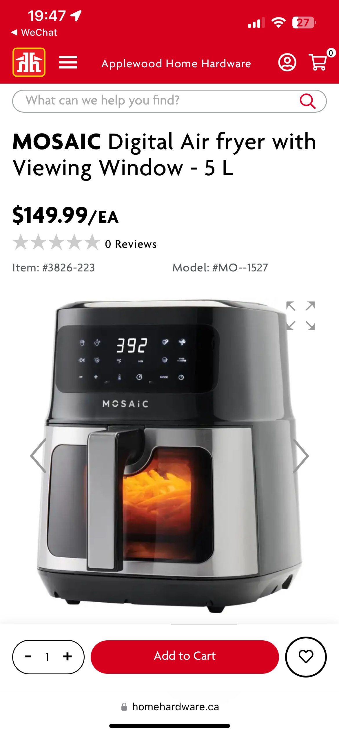 BRAND NEW 76% off air fry with view windows - photo 3