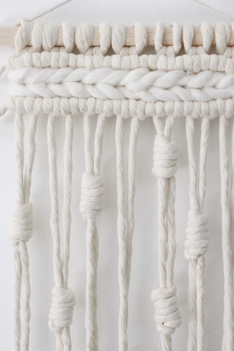 Long macrame with weaving wall hanging - photo 2