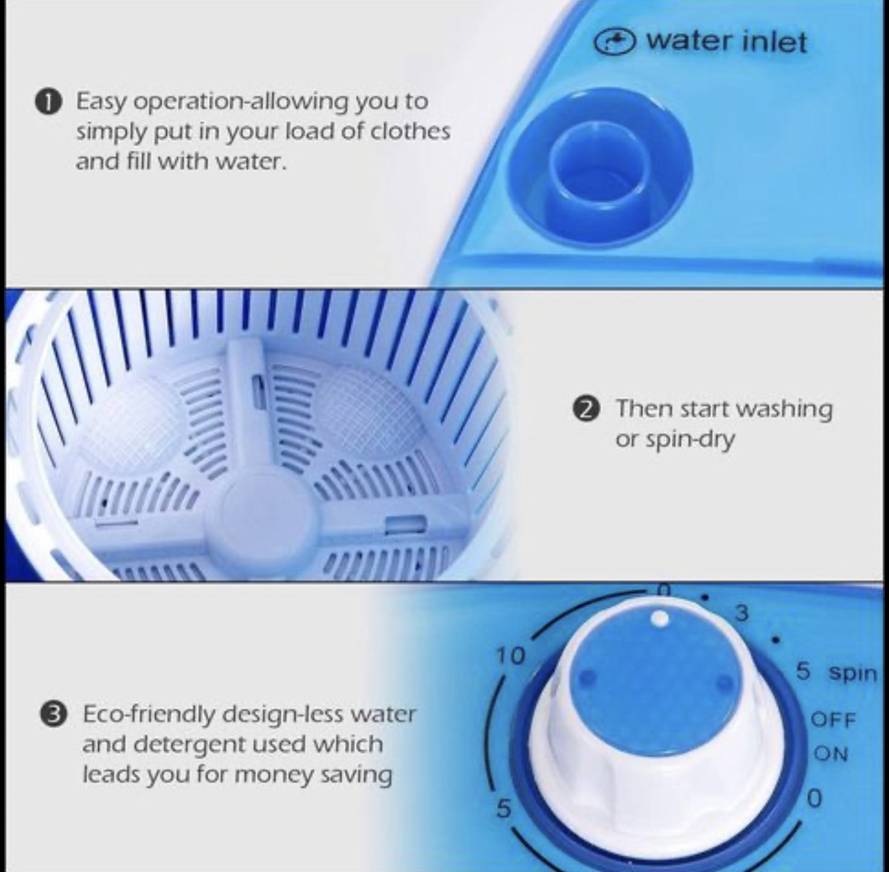 COSTWAY Portable Mini Washing Machine - photo 2