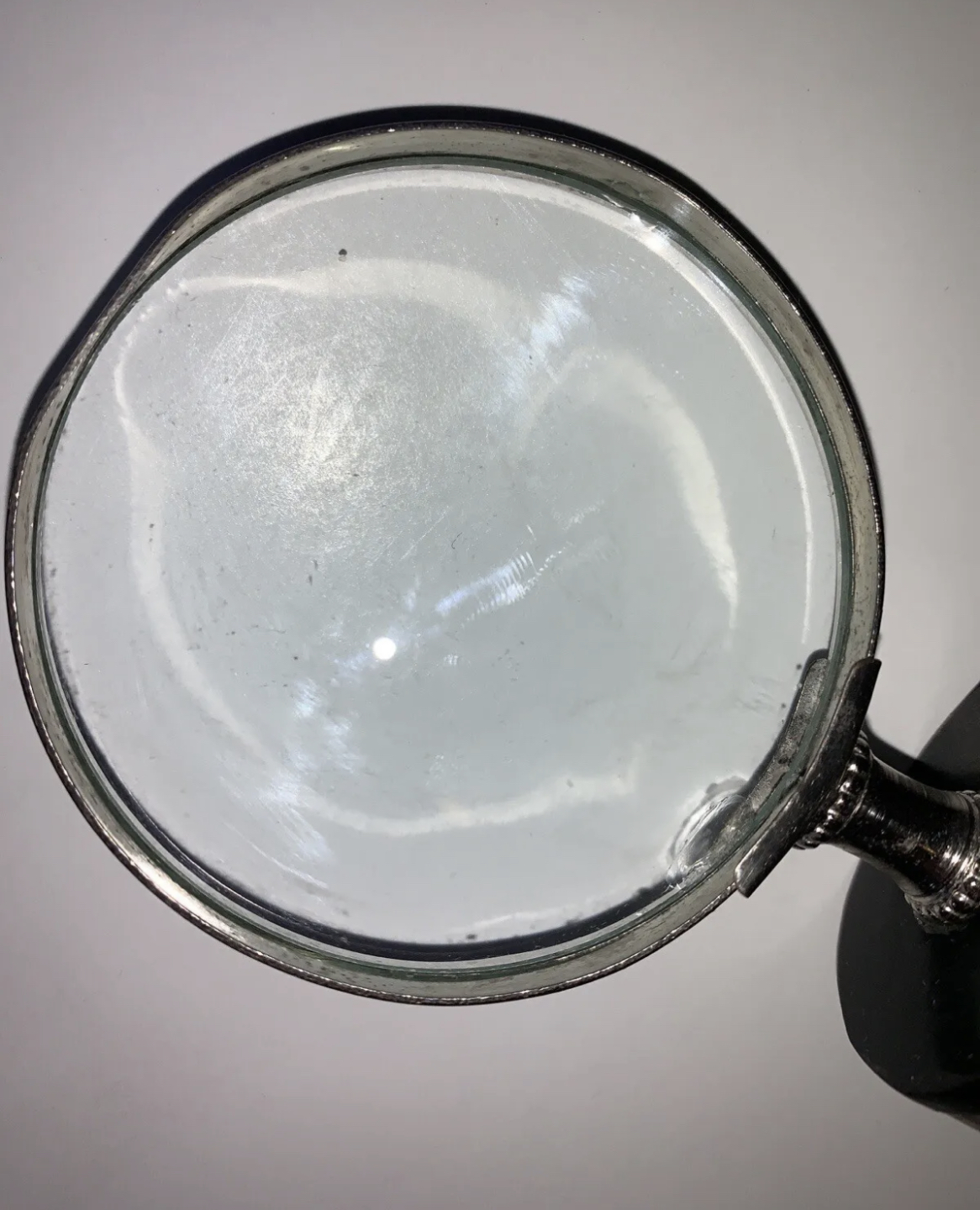 Magnifying Glass Black Brown Polished Spiral Handle Horn 9" image indicator(8)