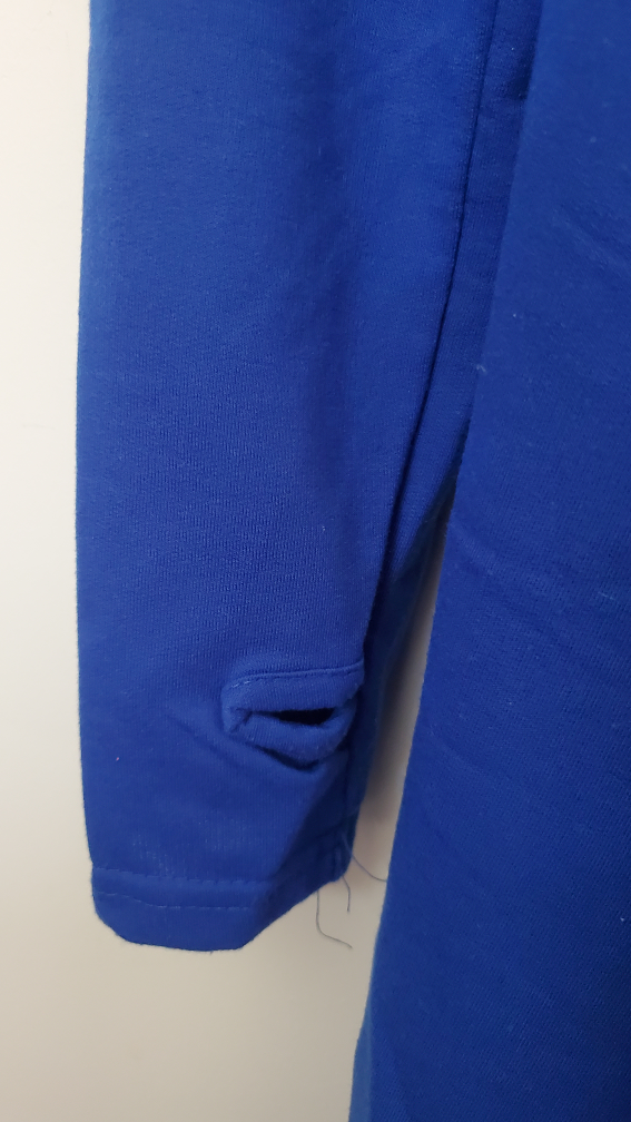 Blue unbalanced Hoodie - photo 4