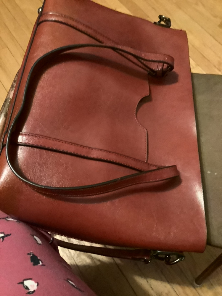 Large red purse. Leather - photo 5