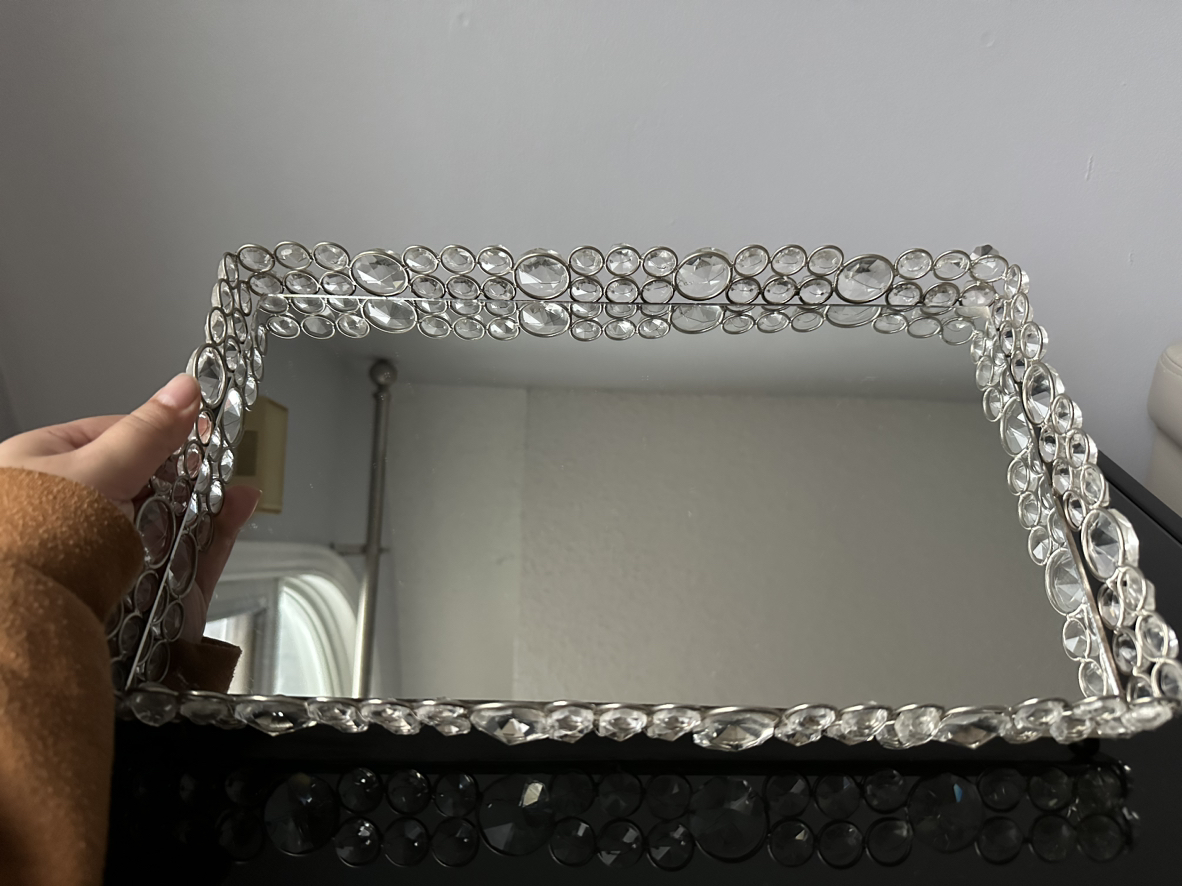3pcs Mirrored tray and containers - photo 3