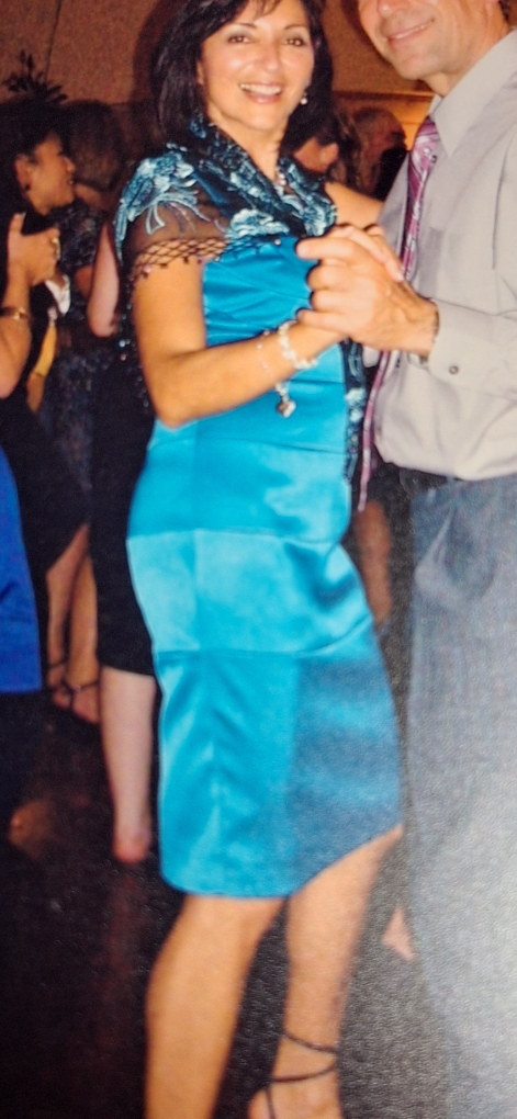 Satin Turquoise Party Dress and shawl - photo 5