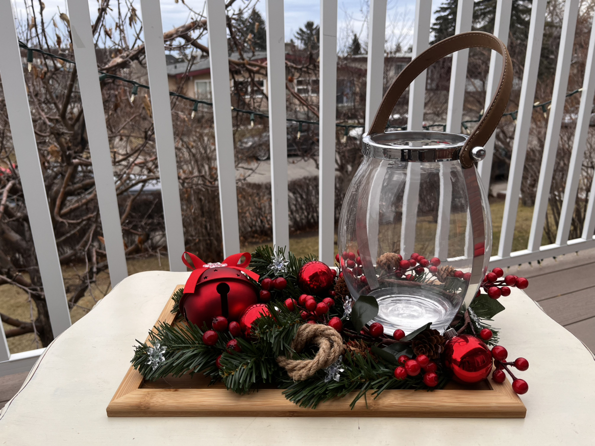Christmas Table decorations hand made with love - Red