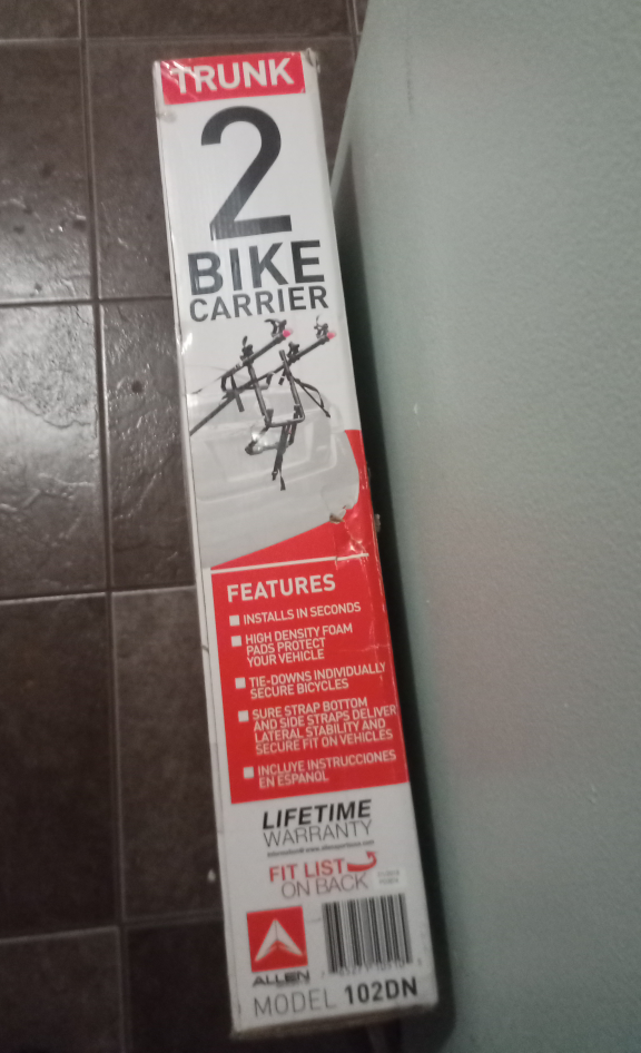 Allen sports 2 bike trunk mount rack
