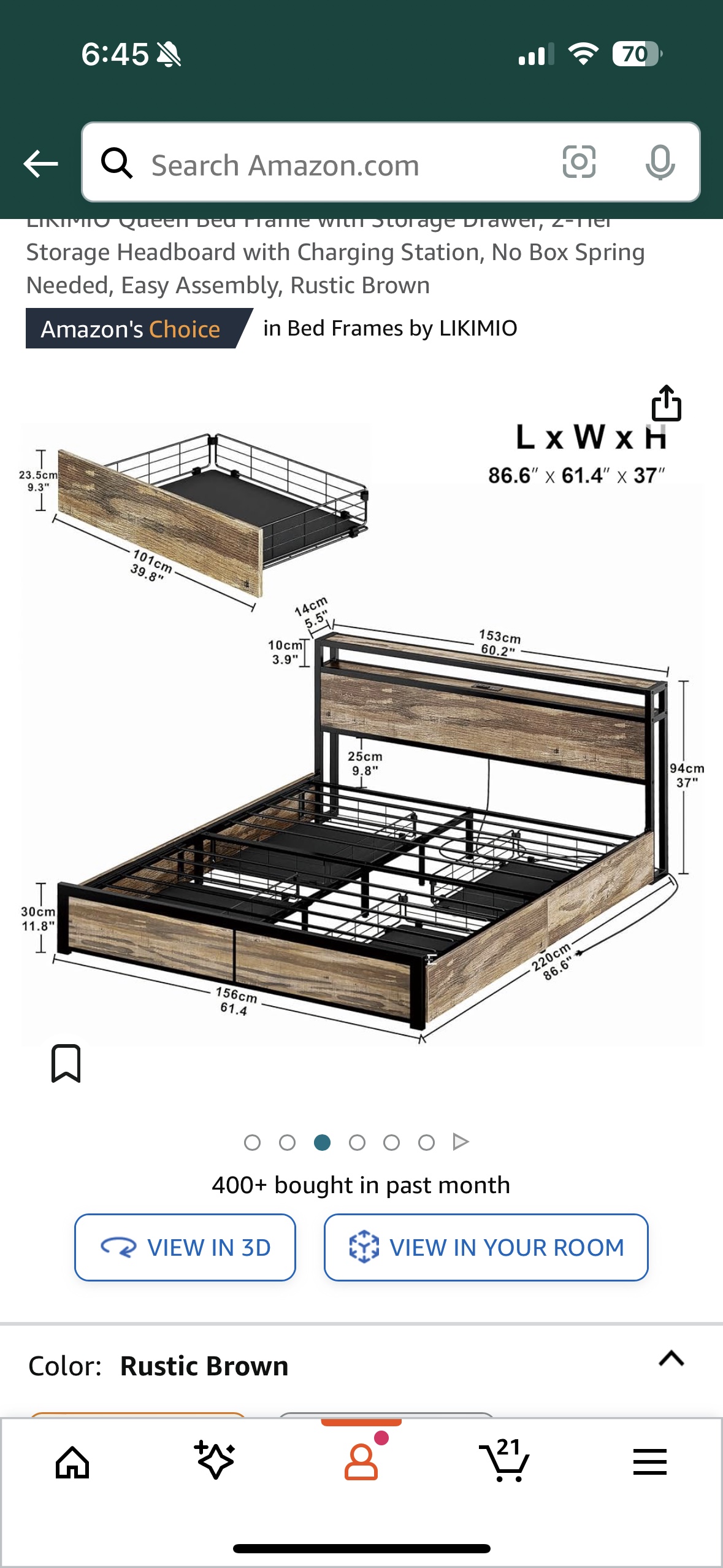 Queen size bed frame - photo 2