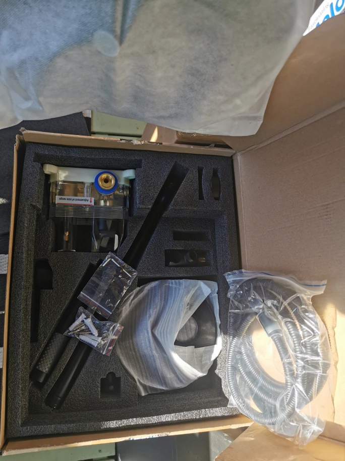 Matte Black Shower Faucet Set 12 Inch Rain Shower Head System image indicator(5)