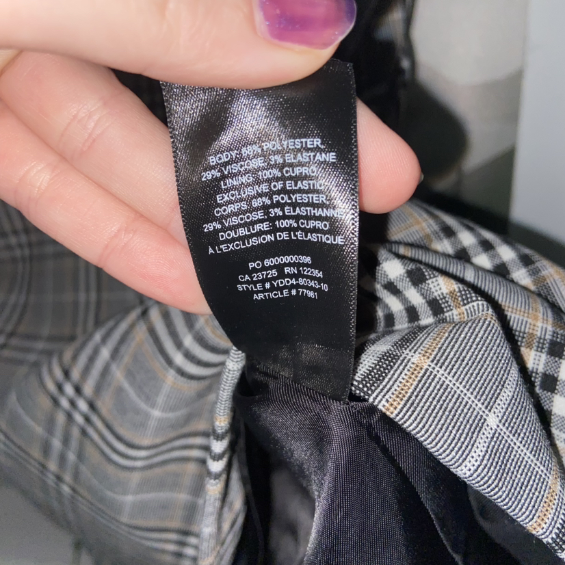 Wilfred Grey Plaid Mini Dress Size 00 image indicator(8)