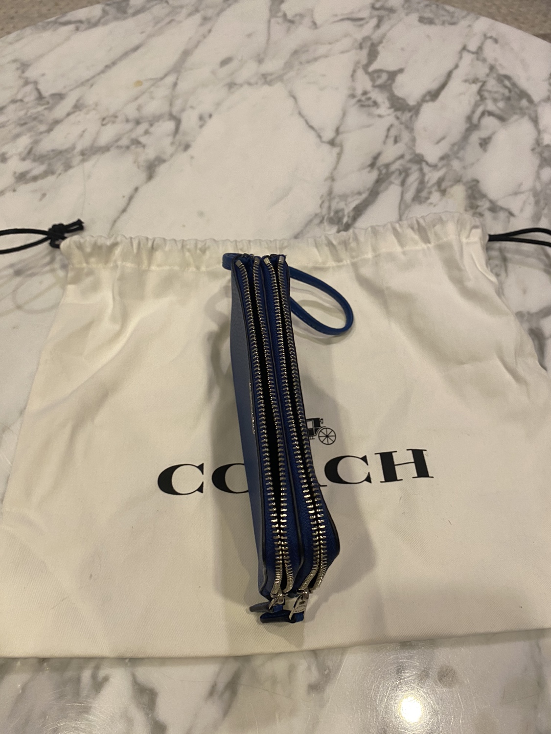 Coach wristlet. Blue, brand new image indicator(3)
