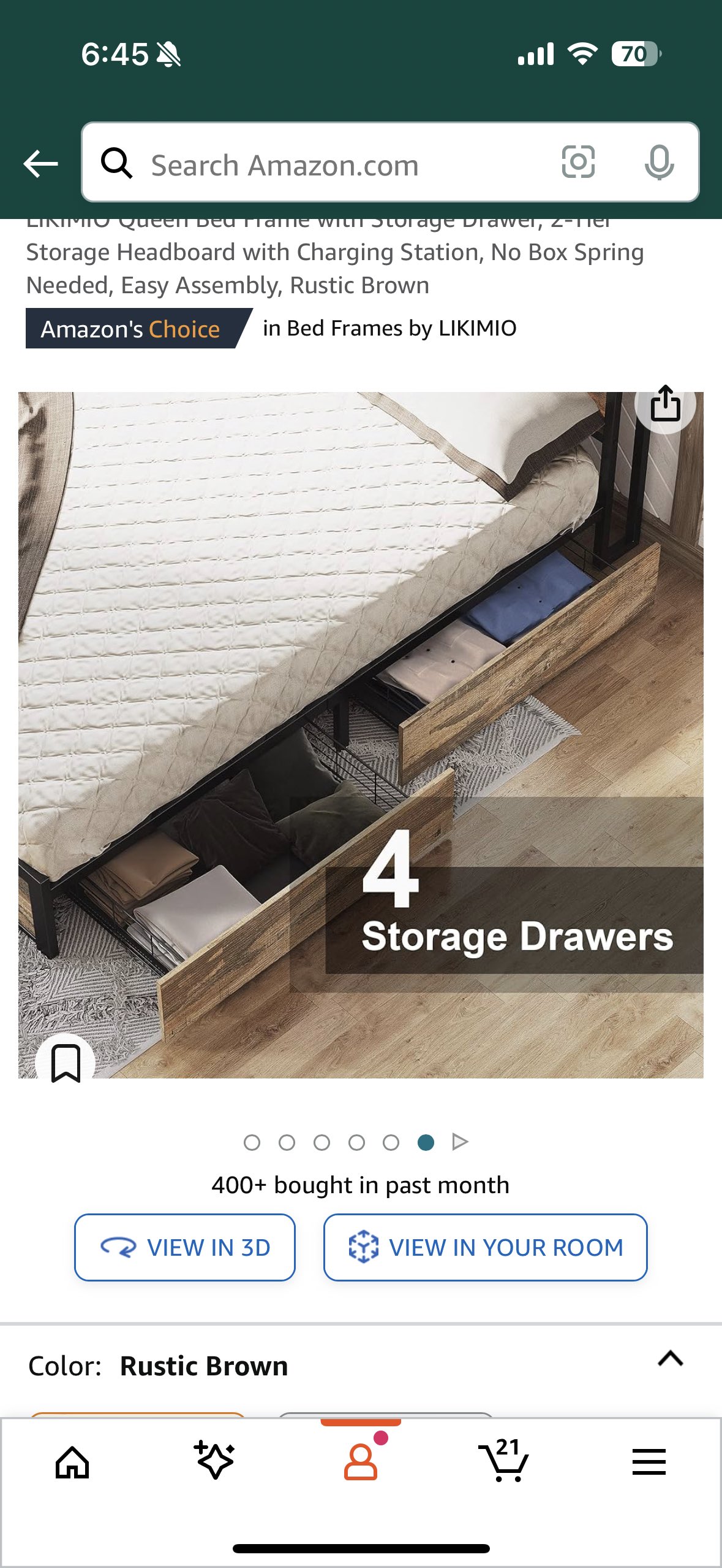 Queen size bed frame - photo 4