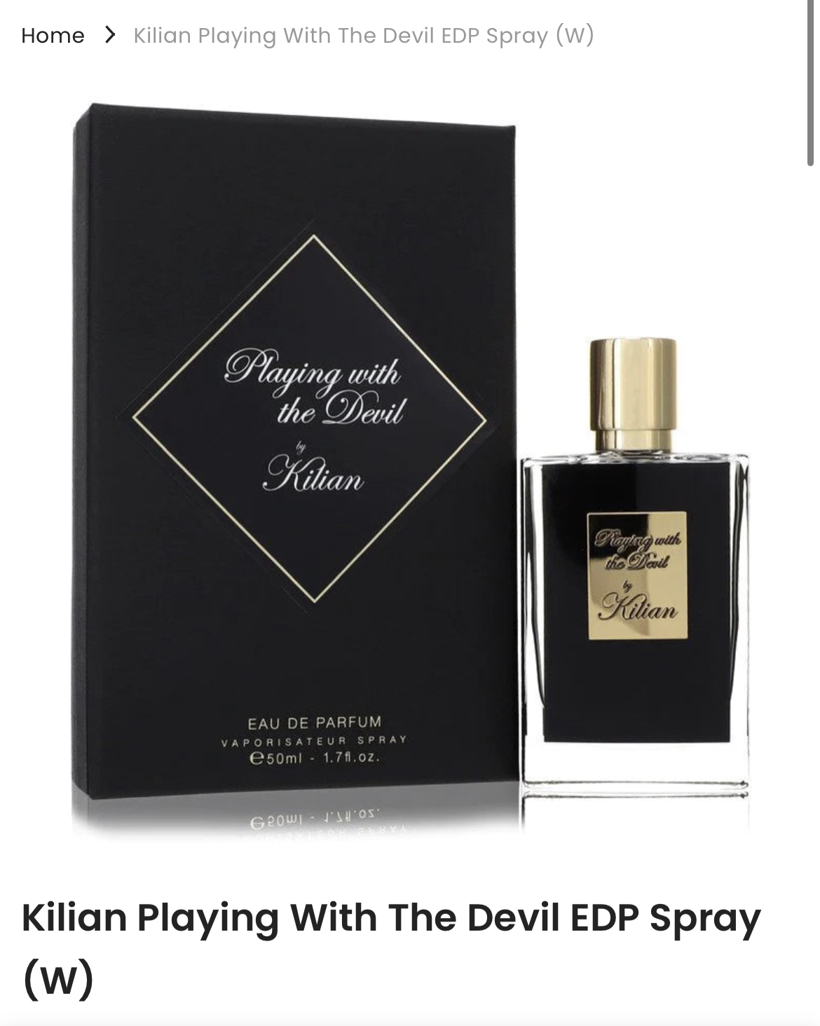 Kilian perfume playing with devils