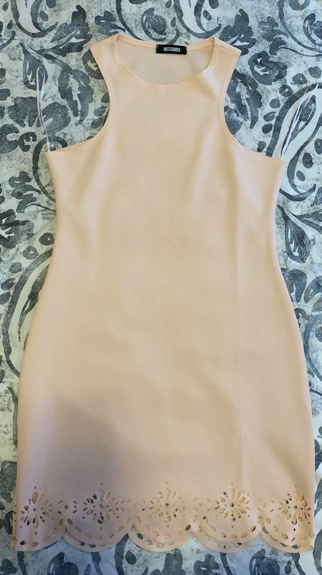 Peach-coloured dress