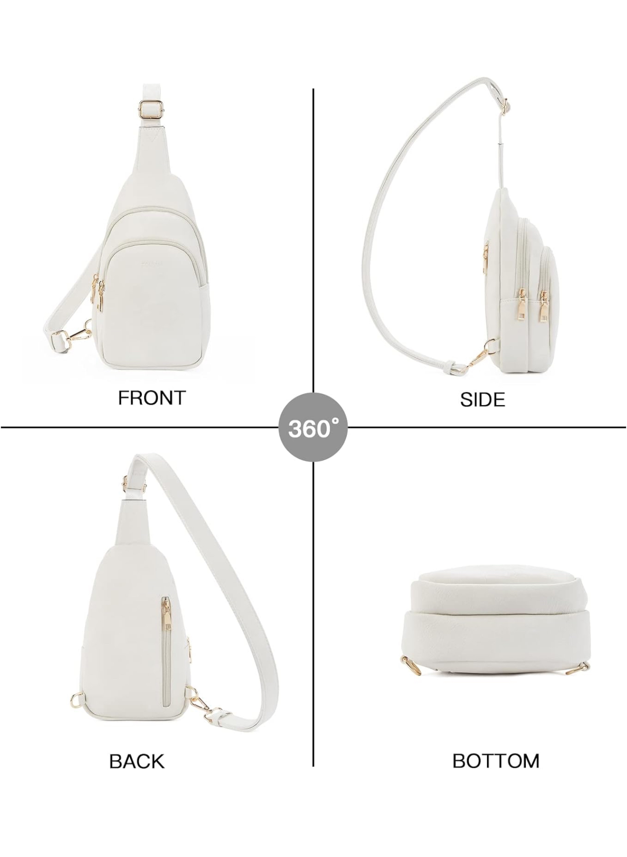 *NEW* white adjustable cross body sling bag - photo 5