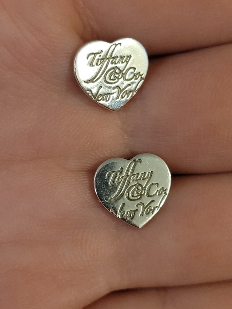 Tiffany & Co heart tag stud earrings