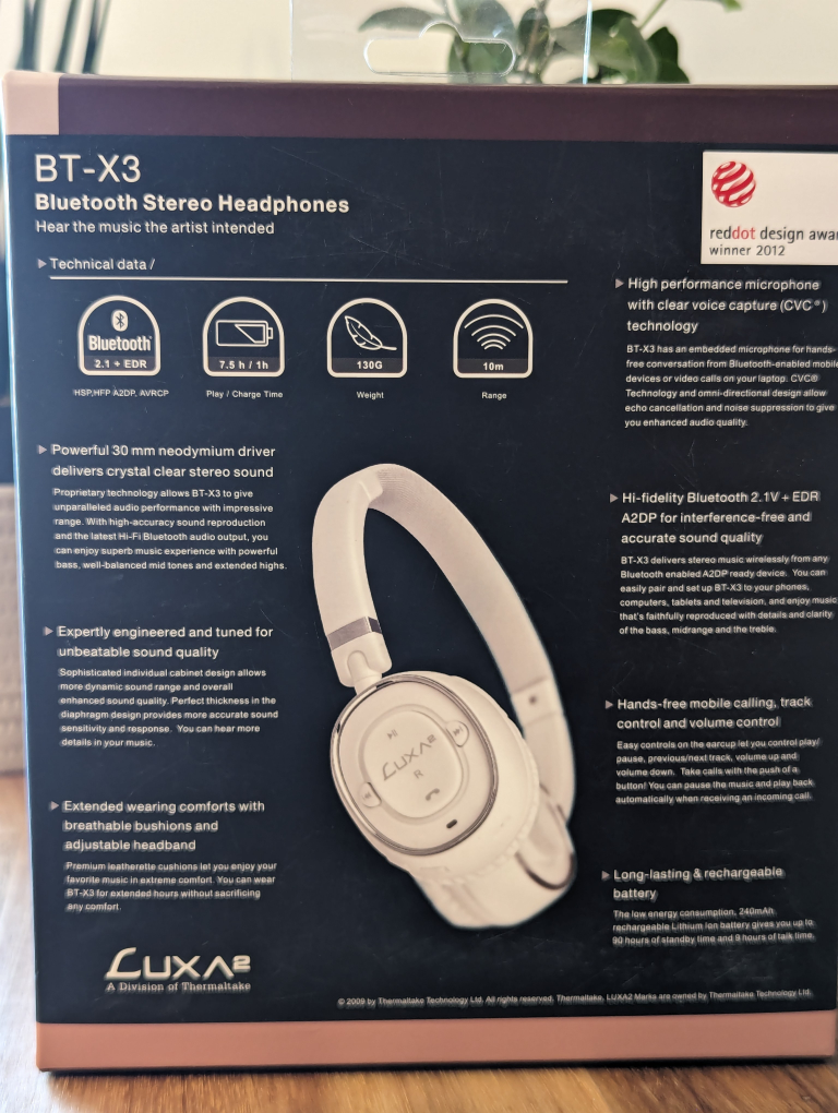 LUX BT-X3 Bluetooth Stereo Headphones - photo 2