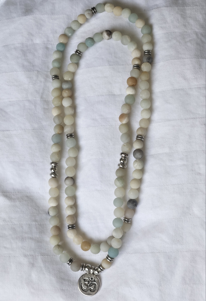 Beaded Necklace Semi-Precious Gem Stones Hand Knotted