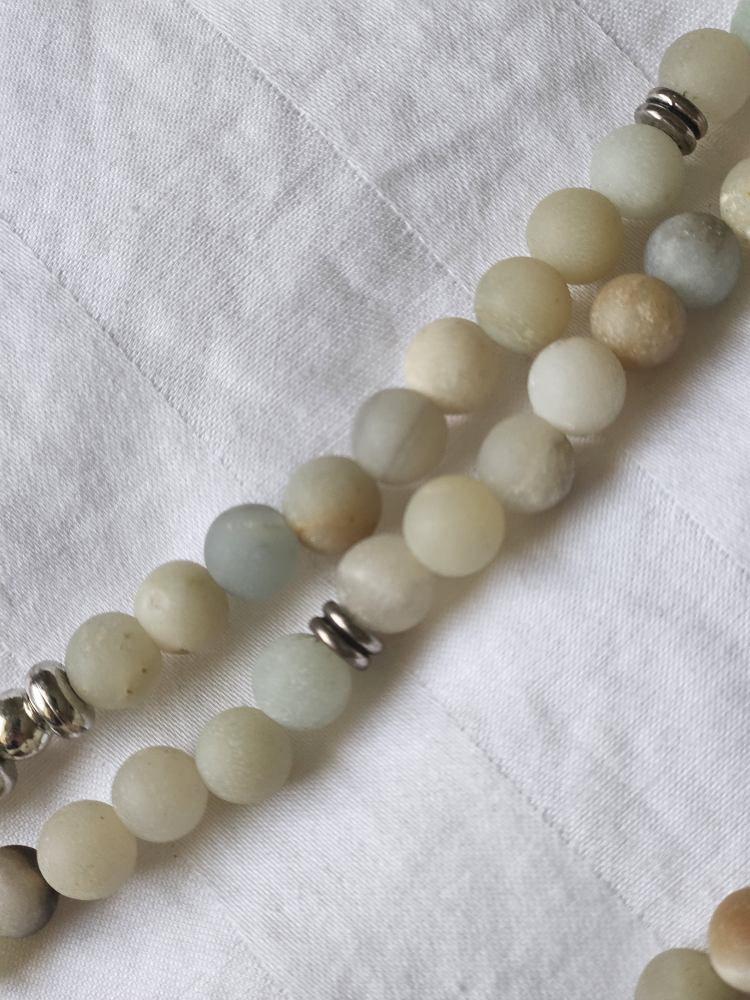 Beaded Necklace Semi-Precious Gem Stones Hand Knotted - photo 4