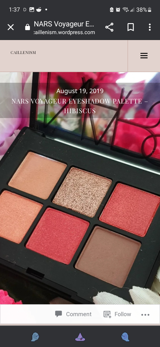 Nars voyageur eyeshadow set brand new