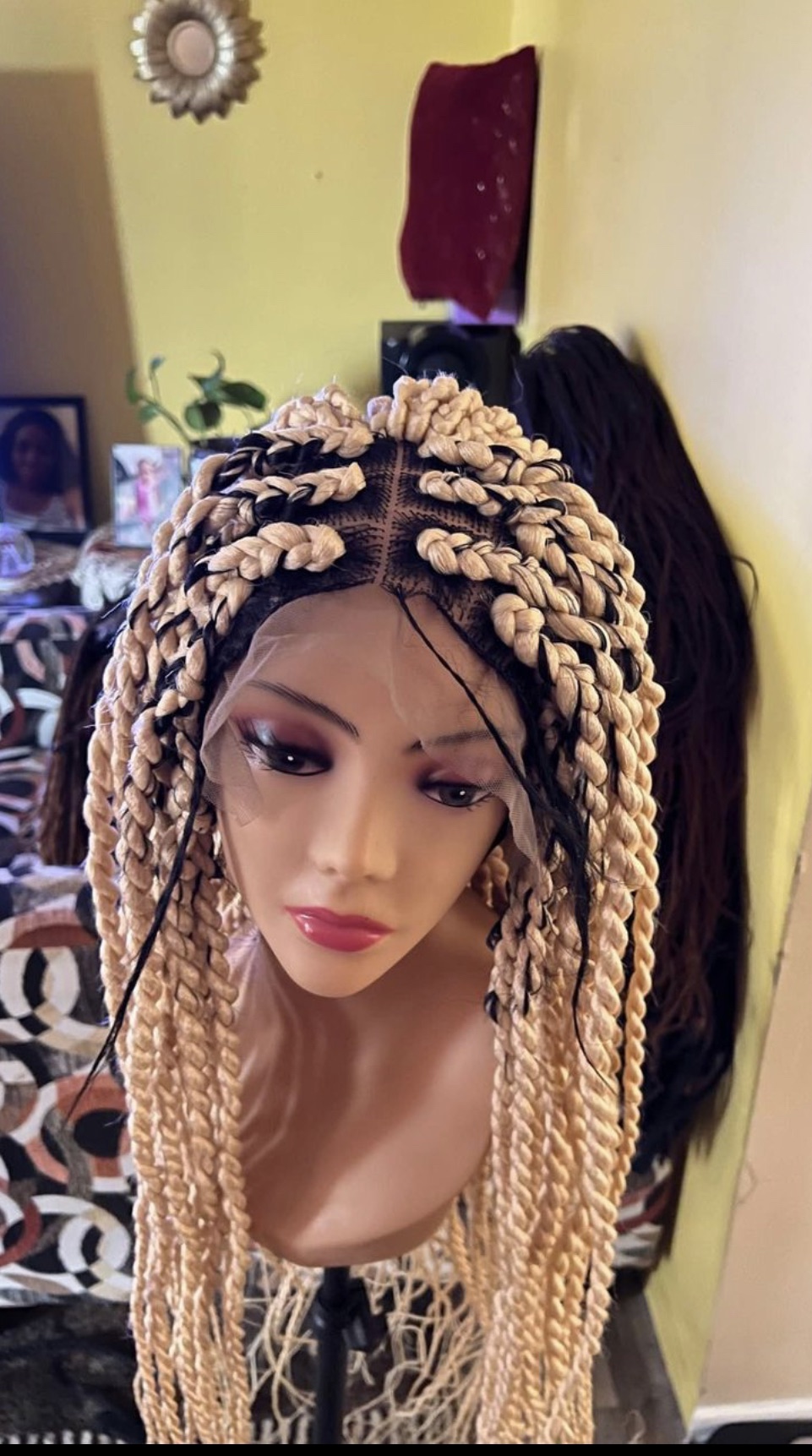 blonde twisted wig