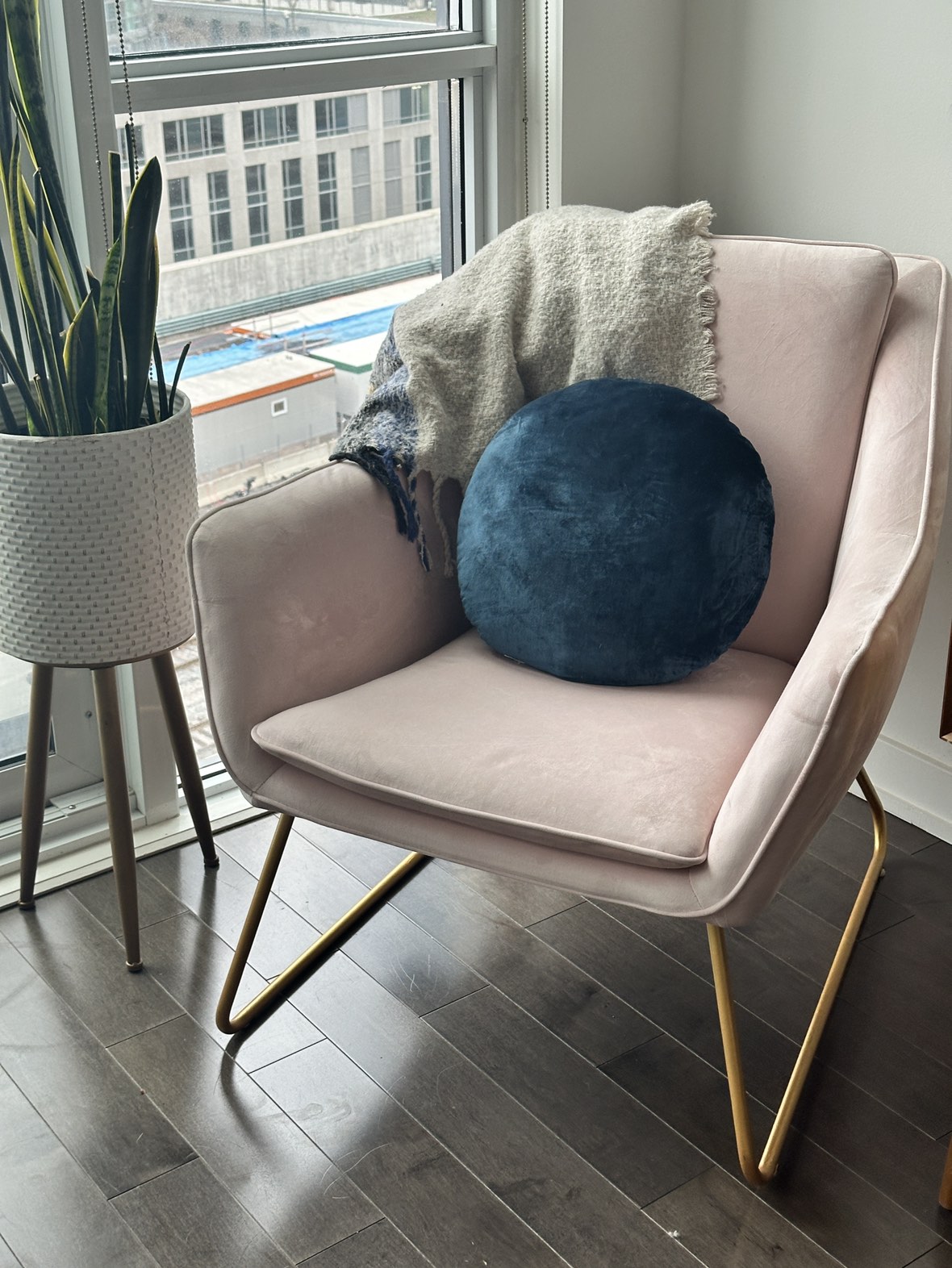 Structube Pink Accent Chair (model Rainer)
