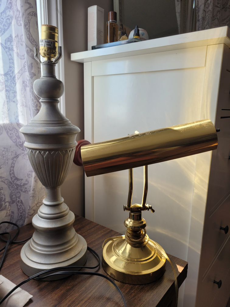 Brass Reading Lamp & side table lamp $10 - photo 2