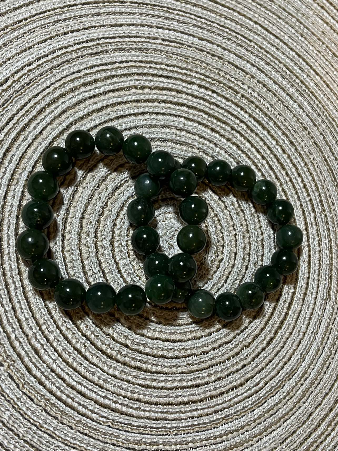 Natural Green Nephrite Jade bracelet 8mm
