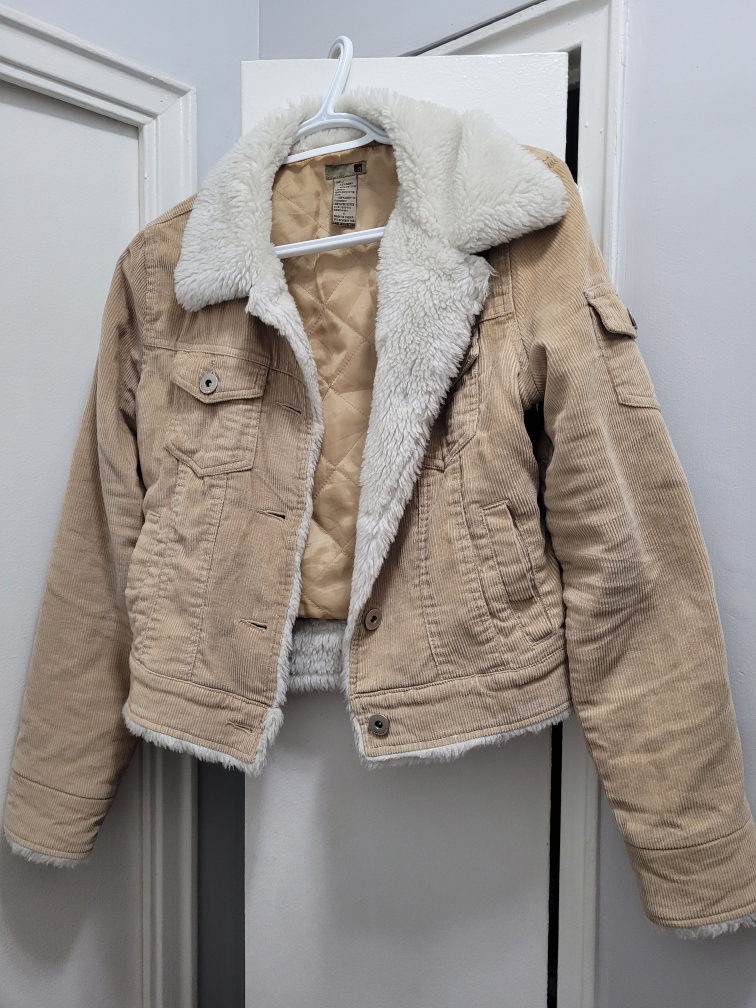 women's cropped corduroy jacket thumbnail